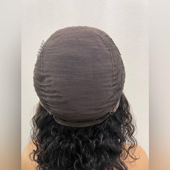 Bob Cut 10” Deep Wave Virgin Human Hair 13x4 Full Frontal Lace Wig - Picture 5 of 10